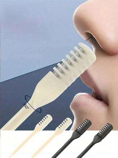 Nose Hair Trimmer Set, Manual Nose Hair Trimmer, 360° Rotating Dual Head, Gentle And Painless, Portable Manual, Facial Hair Removal, Suitable For Men And Women, Portable Nose Hair Trimming Tool
