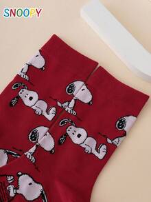 1 Pair SNOOPY Series Authentic Cute Cartoon Dog Pattern Men's Mid-Calf Socks - Multicolor - View 4