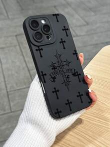 哥德風深色復古宗教符號十字鏡頭保護黑色手機殼，適用於 iPhone 和 Galaxy，手機殼，Case 17 Pro Max，保護殼，耶穌手機殼，適用於 iPhone 15 手機殼，適用於 iPhone 16 Pro Max 手機殼，適用於 iPhone 16 手機殼，適用於 iPhone 14 手機殼，適用於 iPhone 15 手機殼，適用於 iPhone 16 Plus 手機殼，Galaxy 手機殼，適用於 iPhone 18 Pro，適用於 iPhone 18 Pro Max - 彩色 - 查看 2