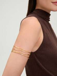 Ashenrae Set 4 Gelang Logam Minimalis Gaya Liburan Musim Panas yang Dapat Diatur - 4 buah-1 - View 6