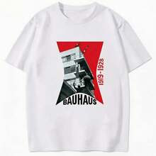 Bauhaus Post Punk Goth Rock Men's T-Shirt, Graphic Crew Neck Tee, Casual Men's Shirt, Classic Fashion Shirts, Cool Gift, Men's Clothing - 白色 - 查看 1
