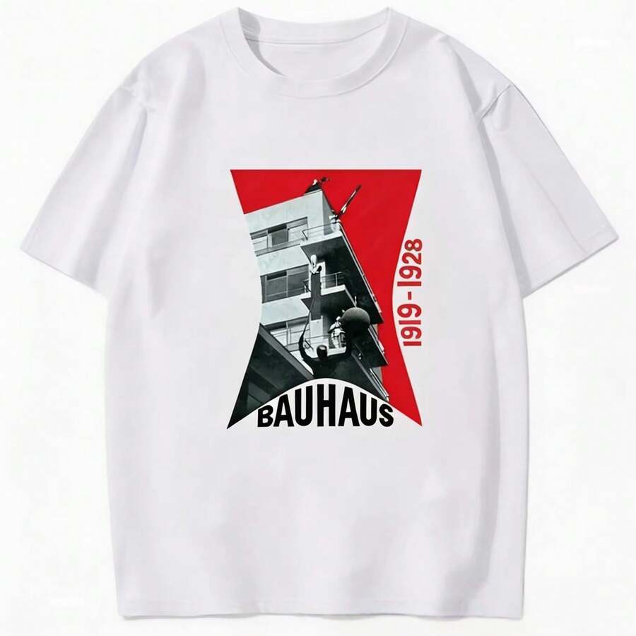 Bauhaus Post Punk Goth Rock Men's T-Shirt, Graphic Crew Neck Tee, Casual Men's Shirt, Classic Fashion Shirts, Cool Gift, Men's Clothing - 白色 - 查看 1