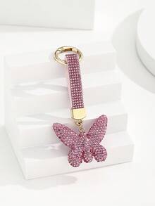 Llavero de mariposa 3D con strass hecho a mano DIY, nuevo y muy vendido, colgante creativo para llaves de coche y mochila, regalo del Día de la Madre para novia, charm para bolso, regalo creativo para vacaciones, detalle para eventos, apto para uso diario - Multicolor - Ver 14