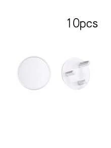10pcs British White Plastic Socket Covers - Home Appliance Child Safety Device, Baby Infant Electrical Outlet Plug Protectors - Multicolor - View 9