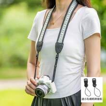 p+7 Tali Bahu Kamera Baru Cocok Untuk Kamera Mirrorless R50 R100, ZV-E10 A7C2, Z30 Z0 Zf, X-T50 X-E5 X-T30, Tali DSLR, Tali Leher Kamera Instan, Tali Bahu Multifungsi yang Meringankan Beban, Bordir Tangan. - View 10
