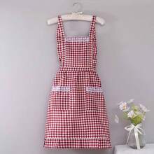 New Fashionable Waterproof, Oil-Proof, Stain-Resistant Lace Plaid Apron, Unisex Design, Great For Mother's Day, Independence Day, Birthday Gifts - X - View 10