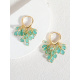 Pendientes multicolores de jade verde