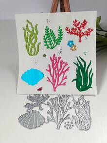 Scrapbook Die Cutting And Embossing Mold, Seaweed Metal Cutting Template Mold, For DIY Scrapbook Decoration Embossing Tool, Photo Album Cover Making Template, Handmade Greeting Card Background Decoration - One Size Fits All - View 1