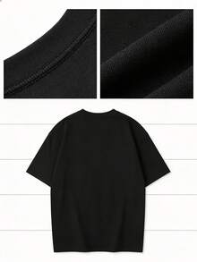 T-shirt casual a maniche corte con girocollo e stampa grafica della band Puscifer per uomo & donna, con stampa di testo, camicia stampata, vestibilità comoda, top versatile, stile streetwear - nero - Visualizzare 2