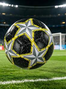 1pc Size 5 Standard Soccer Ball, Indoor/Outdoor Universal, Competition/Training, Gift Inflatable PU Leather Black Multicolor Team Sports Football (Soccer Ball Shipped Deflated) - Multicolor - View 4