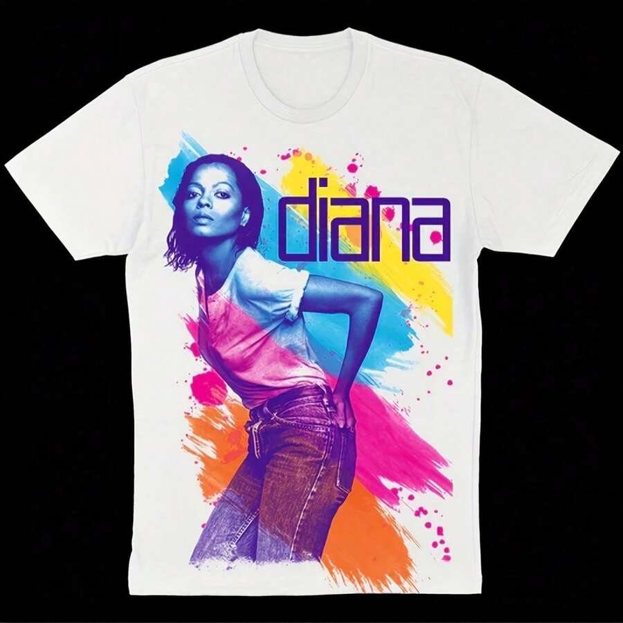 Camiseta Diana Ernestine Earle R, una camiseta elegante para la vocalista estadounidense, con un diseño desi - Blanco - Ver 1