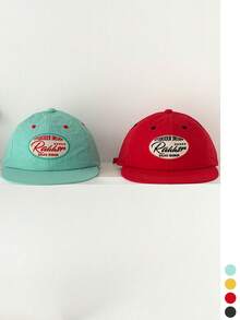 1pc Soft Top Letter Embroidered Flat Brim Wide Brim Baseball Cap, Spring Summer Travel Face-Slimming Hip Hop Baseball Cap, Sun Protection Flat Brim Baseball Cap - Multicolor - View 9