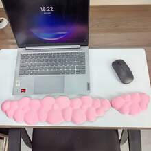 Cloud Wrist Rests & Ergonomic Mouse Pads, Cloud Keyboard Wrist Rests With Non-Slip Base, Foam Wrist Cushions For Keyboard & Mouse, Ideal For Typing, Gaming & Office Use - View 4