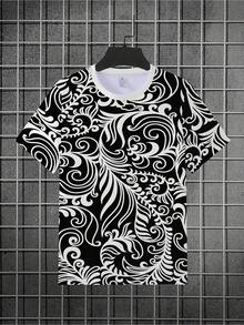 Camiseta Básica de Cuello Redondo: El cuello redondo clásico nunca pasa de moda, el corte ajustado es adecuado para una variedad de tipos de cuerpo, el diseño de color sólido es sencillo y e - Negro - Ver 2