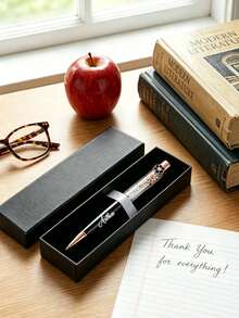 Customized Name Diamond Floral Pen, Floral Decorated Luxury Ballpoint Pen With Gift Box, Personalized Signature Writing Pen, Exquisite Customized Gift, Suitable For Bridal Shower, Christmas Anniversary, Office, School And Other Occasions - Multicolor - View 2
