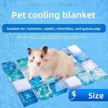 Alfombrilla de enfriamiento para hámster, almohadilla de enfriamiento, cama de enfriamiento, reducción de temperatura de verano, cama de hielo, manta de enfriamiento mosaico, manta de disipación de calor, enfriamiento para cobaya y conejo - Celeste - Ver 4