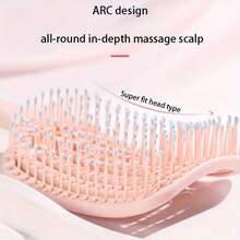 Massage Comb For Detangling And Volumizing Hair, Hair Massage Comb With Hollow Design, Styling Tools For Real Hair Wigs - Blue - View 3