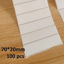 100 piezas Etiquetas de alimentos en blanco impermeables y removibles para congelador, cocina, despensa y frascos - 70*20 mm - Ver 10