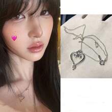 時尚 Aarin 愛心項鍊鎖骨鍊 女款飾品 女友生日禮物 - 彩色 - 查看 1