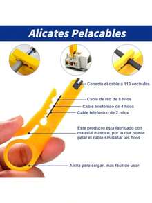 Yakiter Kit de RJ45 Crimp Herramientas158 Pcs Herramientas para Reparación de Red Ponchadora Jack RJ45 con Conector Tester y Pelacables Aptas para la Comprobación de Cables de Red Cat5 5E 6 6A - Amarillo - Ver 6
