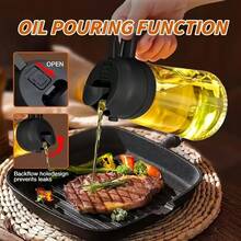 1pc 2-In-1 Glass Oil Sprayer And Dispenser Bottle, Glass Cooking Oil Sprayer, Olive Oil Sprayer, Glass Oil Spray Bottle, Suitable For Air Fryer, Cooking Spray, Salad, BBQ, Baking, Suitable For Kitchen, Oil Mist Spray Bottle - Multicolor - View 4