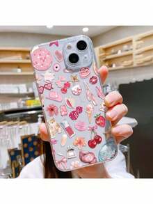 Funda de Teléfono con Patrón de Moda, Cubierta Protectora Decorativa Linda, Funda Protectora Antigolpes para Teléfono Móvil, Cubierta Total Protectora a Prueba de Golpes para iPhone Funda para smartphone con diseños variados - transparente - Ver 1
