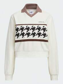 Adidas Originals Women's HTTH SWEAT CREW Knit Sweatshirt Without Hood KC2689 - White - View 2