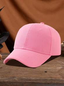 1pc Men's Black Multi-Color Solid Plain Outdoor Casual Fashion Adjustable Size Sun Protection Baseball Cap With Hook And Loop, Suitable For Sports, Daily Wear, Fishing, Team, Camping, Versatile - Multicolor - View 18