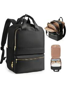 Unisex Travel Backpack, Fits 15.6 Inch Laptop, For College, Meets Airline Carry-On Personal Item Standards, Laptop Business Commute Sports Backpack - Khaki - View 11
