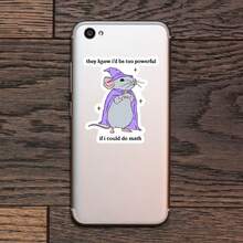 1 pieza Pegatina de ratón mago de dibujos animados, calcomanía de vinilo con humor matemático divertido para portátil, botella de agua, cuaderno, calcomanía de personaje animal impermeable, accesorios de papelería estética para diario y scrapbooking, regalo para adolescentes - S2241 - Ver 6