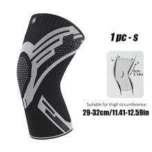 1pc Non-Slip Elastic Knee Sleeve, Knee Wrap And Compression Sleeve, Comfortable Fabric, Suitable For Sports And Fitness - Black - View 11