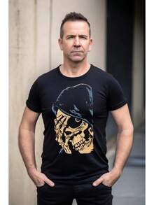Camiseta de Esqueleto de Estilo Cómic - Camiseta Gótica Vintage de Terror para Fanáticos de Calaveras y Esqueletos, Estilo Punk Metal, Diseño Retro de Cómic, Regalo Espeluznante - Negro - Ver 6