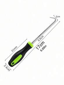 2/1pc Heavy Duty Metal Weeding Cultivation Hook - Sharp Tooth Tip With Protective Cover. Effectively Removes Weeds, Stones And Moss - Durable Garden Maintenance Construction Tool - A - View 3