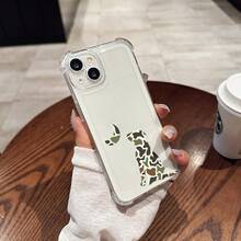 Funda para teléfono - Una funda transparente con un diseño de un cachorro camuflado mirando una luna creciente, diseñada con cuatro bolsas de aire en las esquinas para evitar caídas, compatible con los modelos de  11 a 17, Redmi, PIXEL, , , OPPO, VIVO, , , HONOR. - Multicolor - Ver 3
