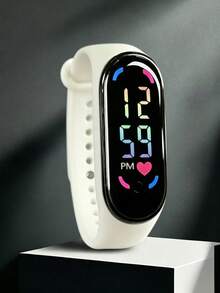 1pc Waterproof Digital LED Touch Screen Ladies Watch, Suitable For Daily Wear And Sports - Multicolor - View 16