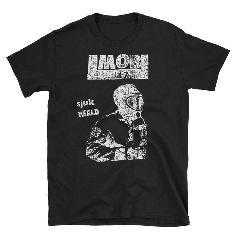 Camiseta Mob 47, Anti-Cimex, Framtid, Crass, Disclose, Doom, Headcleaners, Disorder, Varukers, Conflict, Gism, Gauze - Negro - Ver 1