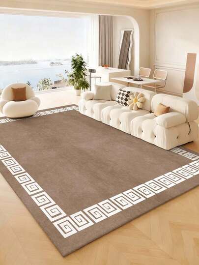 1pc Fashionable Minimalist Style Indoor Decorative Large Carpet, New Faux Cashmere Material Washable Bottom Indoor Carpet, Living Room Carpet, Sofa Carpet, Bedroom Carpet, Bedside Non-Slip Blanket, Room Floor Mat Non-Slip Pad, Dining Room Kitchen Carpet, Office Chair Pad, Entryway Mat, Outdoor Picnic Mat, Outdoor Camping Blanket, Multi-Size Carpet
