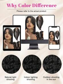 3D Bangs Invisible Seamless Head Hair Water Ripple Hair Air Bangs Head Overhead Natural Gourd Inner Net Hook And Loop Replacement Block Cover White Hair No-Card Frontal Wig Piece Thin Lightweight Hair Parting Instant Volume Increase Fake Hair For Women - Multicolor - View 12