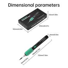 Portable Rechargeable USB Cordless Soldering Iron With 3 Tips - 15W - 650mAh - Black - View 7