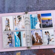 1 Set Premium Multifunctional A5 Photo Card Storage Album, Fashionable Photo Album Design, Compact And Durable, PU Leather Loose-Leaf Notebook Cover, Suitable For Daily Planning And Note Organization, Office Supplies, Card Storage Folder - A - View 4