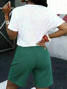 Women Two-Piece Outfits - Green - View 2