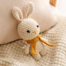 Hand-Woven Rabbit Rattle, Baby Hand Rattle, Grasping Toy, Built-In Bell, 3D Cute Design, Rich Details, Attracts Baby's Attention, Exercises Baby's Hearing, Perfect Birthday Commemorative Gift, Halloween Gift, Christmas Gift For Baby - Multicolor - View 9