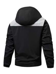 Women's Spring/Autumn Outdoor Casual Hooded Jacket - Black - View 4