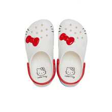 Crocs卡駱馳 × Hello Kitty/凱蒂貓 Classic clog 凱蒂貓 EVA 外穿舒適透氣鞋 洞洞鞋 男女同款 白紅藍 - 白色 - 查看 3