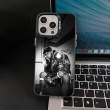 [24h Versand Aus DE/FR/ES]Glossy Black Electroplated Shockproof Phone Case, Vintage Black White Boxing Champion Athlete Trophy Retro Portrait Print,  Birthday Christmas Holiday Gift For Sports Hip Hop Streetwear Fans, Compatible With IPhone 17 16 15 14 13 12 11 Plus Pro Max,  S21-S26 Ultra, , , Soft Anti-Scratch Drop Resistant TPU Cell Shell For Teens & Young Adults - 1 - View 6