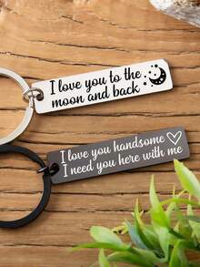 Personalised Key Ring Custom Keychain Engraved Metal Keychain Birthday Keyring Drive Keychain With Name Stainless Keychain Key Fob, Engraved - Style 13 - View 4
