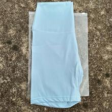 Solid Color Women's Fitness Sports High Waist Yoga Short Leg Cycling Full Body Workout Jog Squat Proof Inner Pocket - 米色 - 查看 11