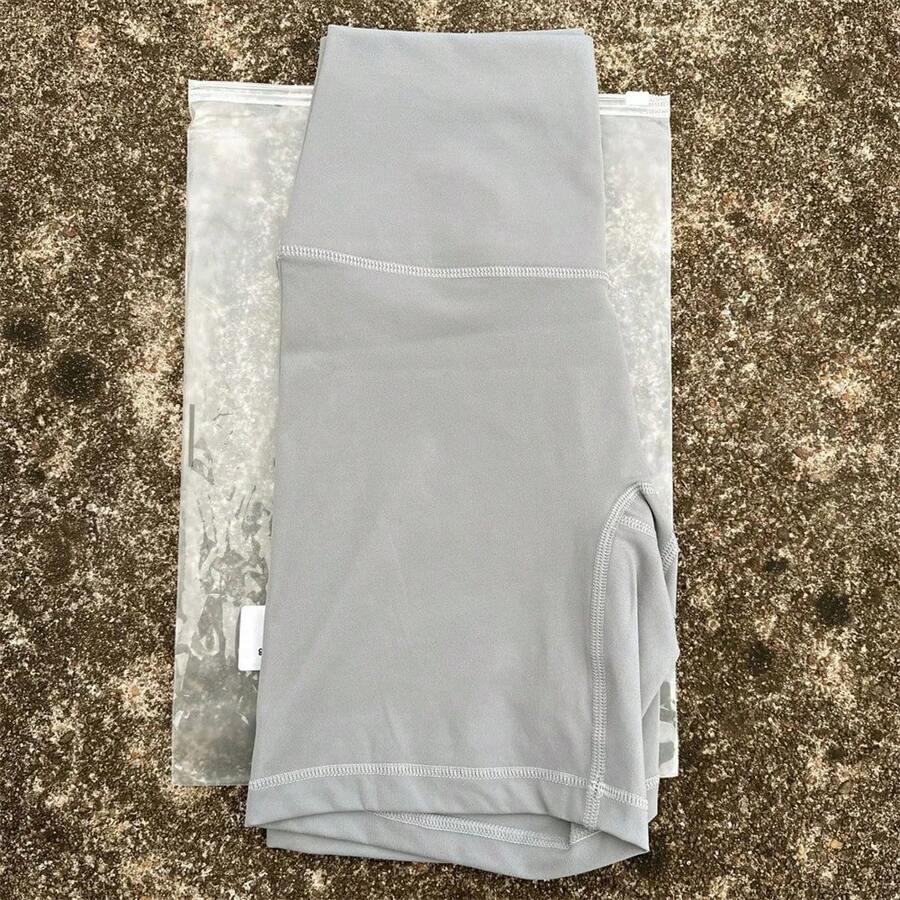 Solid Color Women's Fitness Sports High Waist Yoga Short Leg Cycling Full Body Workout Jog Squat Proof Inner Pocket - 杏色 - 查看 1