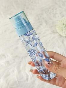 Blue Shell Print Spray Bottle - Reusable And Portable Spray Bottle / Travel Essential / Suitable For Essential Oils, Perfumes And Body Lotions / Suitable For Hair Salons, Kitchens, Bathrooms And Gardens (Random Pattern Cut), Mini Perfume - Multicolor - View 4
