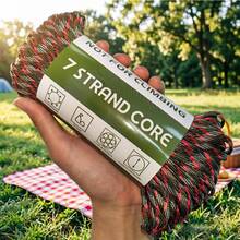 25m/984inch Of 7-Core Rope With A Diameter Of 4Mm, Suitable For Phone Lanyard Weaving Bracelets And Outdoor Camping,Clothesline,DIY Making - Multicolor - View 12
